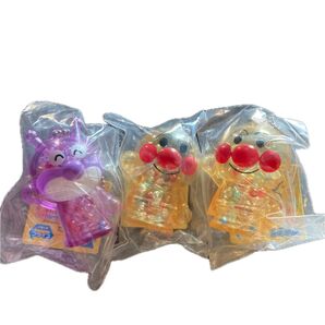 アンパンマン ばいきんまん シャカシャカクリアキーホルダー 3個セット 新品未開封