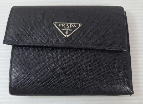 【ジャンク品】 ブラック 三つ折り財布