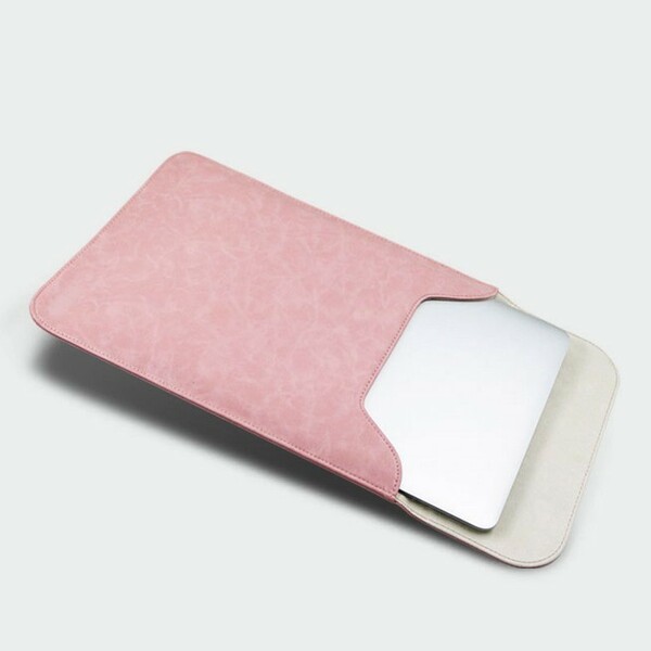 ★送料無料★【新品 未使用】PCケース　カバー　MacBook　マック　13.3インチ　フラップタイプ　マグネット開閉　合皮　雑貨　色:ピンク