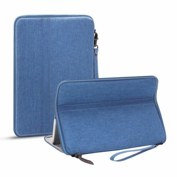 ★送料無料★【新品 未使用】iPadカバー　ケース　アイパッド　10.2インチ　第7世代　液晶保護　外ポケット付き　色:ブルー　雑貨