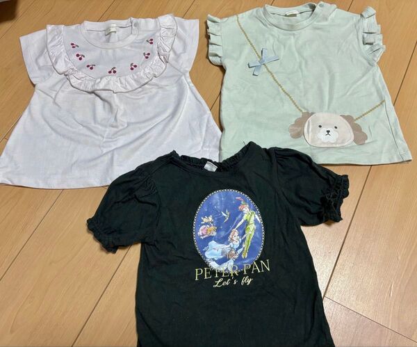 女の子ベビー 子供服 半袖 夏服Tシャツ キッズ 可愛い cottoliディズニー まとめ売り