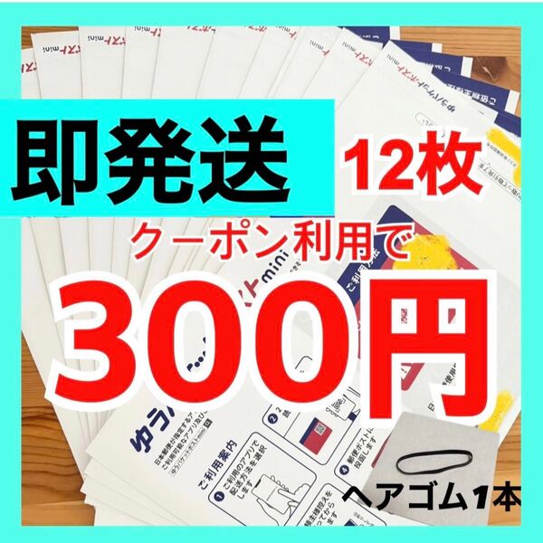 【即発送】ゆうパケットポストmini ゆうパケットポストミニ 12枚 ヘアゴム1本