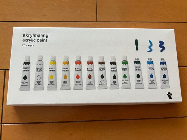 未開封・新品 フライングタイガー アクリル絵の具 12色セット 12ml