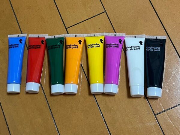 新品・箱なし アクリル絵の具セット 8色