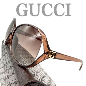 GUCCI グッチ sunglasses サングラス インターロッキング GG3525 ラブリーハート クリアブラウン ゴールド