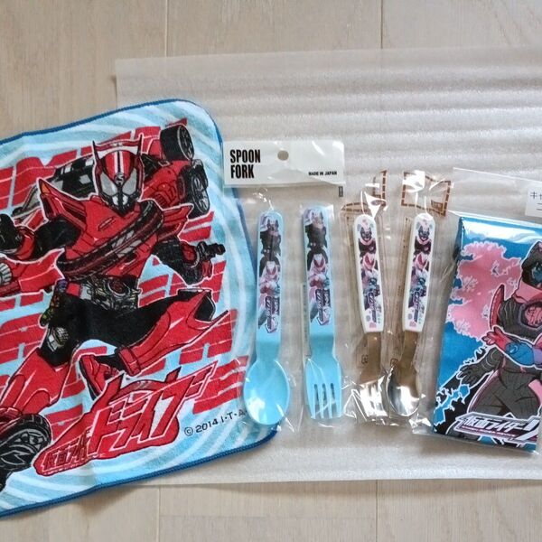 仮面ライダー スプーン フォーク コップ袋 ミニタオル