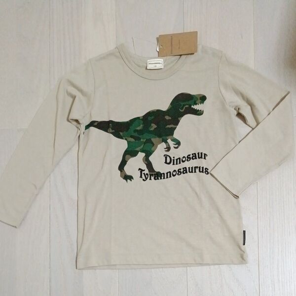 子供用Tシャツ 120サイズ 恐竜柄Tシャツ 長袖