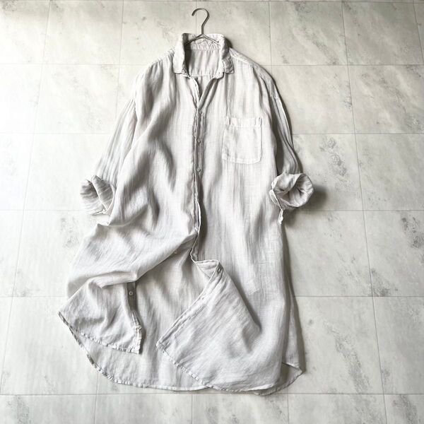 nest robe リネンシャツワンピース ロング 羽織
