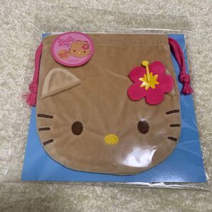 ROPE PICNIC PASSAGE日焼けデザイン(ハローキティ)ぬいぐるみ巾着