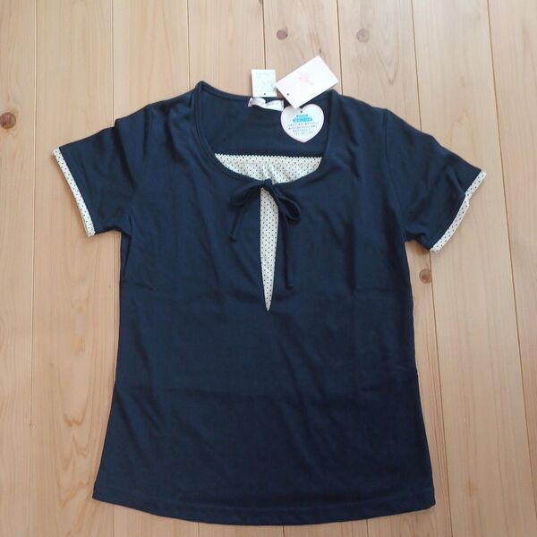 新品 キャトルエピス 授乳口付きマタニティ半袖トップス 重ね着風 タキヒヨー 授乳服 カットソー Tシャツ