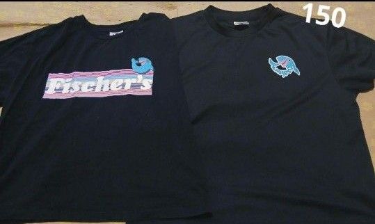 Fischer's フィッシャーズ Tシャツ 150 キッズ子供 黒 2枚セット