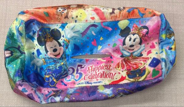 新品タグ付き ディズニー35周年 ティッシュケース 内側汚れあり