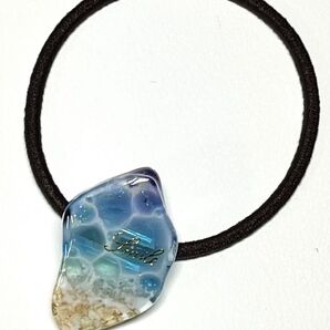 ヘアゴム ハンドメイド レジン 海 浜辺 海岸