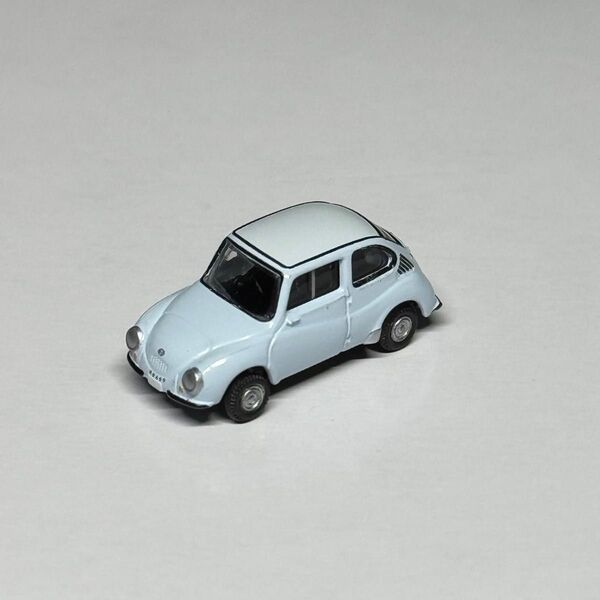 【ジオラマ用品・展示用模型 全長約2cm程度】1/150 カーコレクション 第11弾 スバル 360 水色