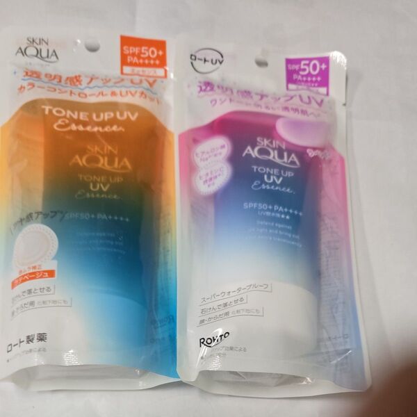 スキンアクア トーンアップUVエッセンス SPF50+ PA++++ 80g(ラテベージュ)ラベンダー80g