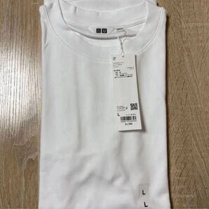 ユニクロU エアリズムコットンオーバーサイズTシャツ ホワイト Lサイズ 白