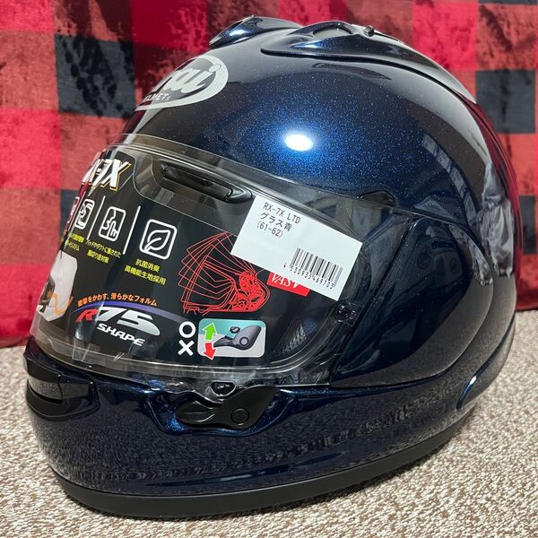 Arai アライ フルフェイスヘルメット RX-7X 単色 グラスブルー グラス青 XLサイズ 61-62CM 未使用品