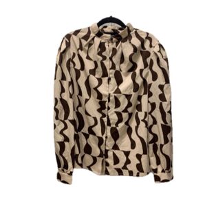 【SHEIN】即日発送!★大人気完売商品★ オールオーバープリントブラウス
