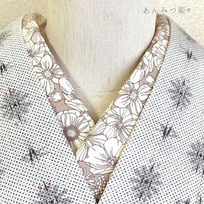 綿の半衿 あずきミルク