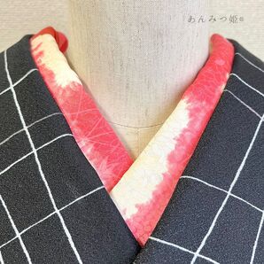 正絹の半衿 韓紅色(からくれないいろ)