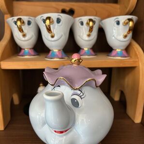 チップとデール ティーポット&ティーカップ4個セット