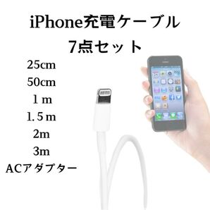 iPhone ライトニングケーブル ACアダプタ 充電ケーブル セット
