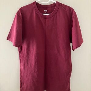 ユニクロ クルーネックTシャツ レッド M