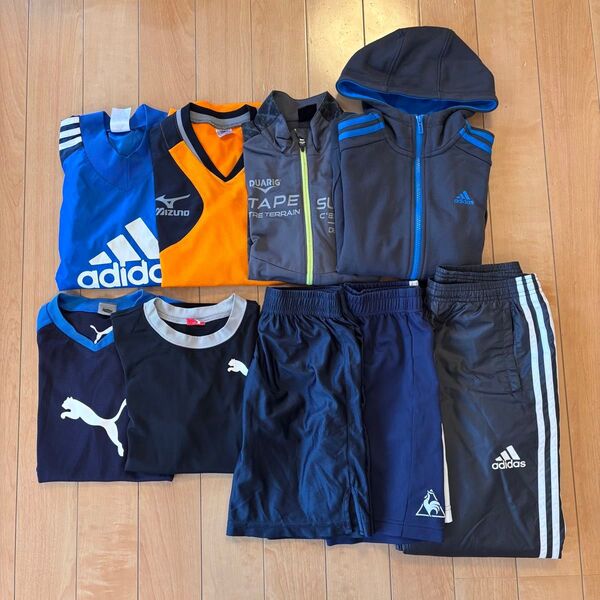 150サイズ アディダス プーマ ミズノ ルコック デュアリグ イグニオ サッカーウェア 計9点セット サッカー フットサル