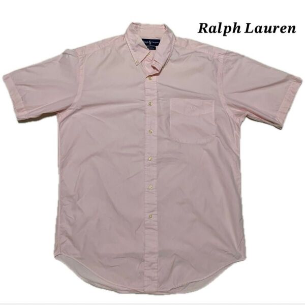 【Ralph Lauren】ラルフ ローレン ボタンダウン半袖シャツ ピンク BLAKE M