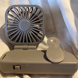 小型扇風機 クリップ 電池式 オフィス 車内 チャコールグレー