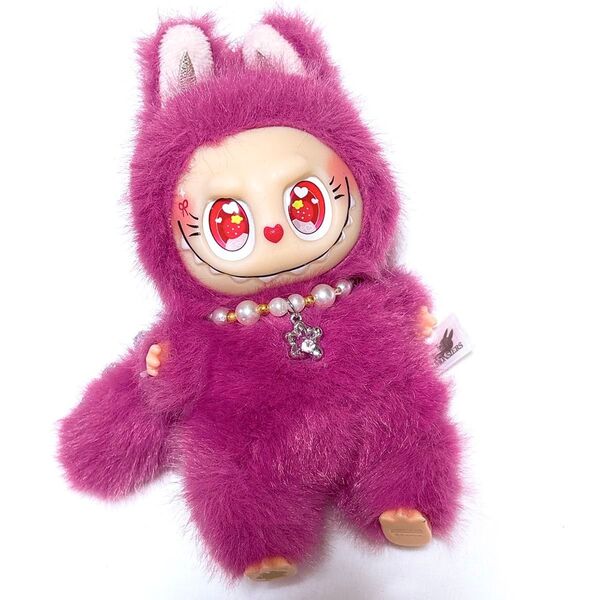 ☆1点のみ☆ ピンク いちご ぬいぐるみキーホルダー ぬいぐるみ LABUBU ラブブ ZIMOMO ジモモ