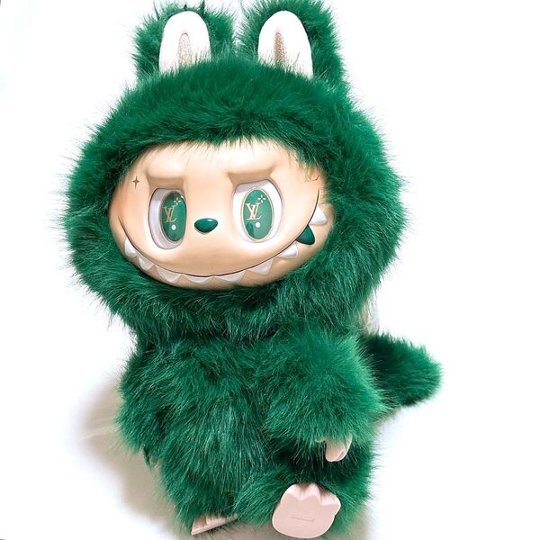 ☆在庫1点のみ 再入荷なし☆ レア 希少 ジモモ zimomo ぬいぐるみ ラブブ Labubu ロゴ グリーン 緑 緑色