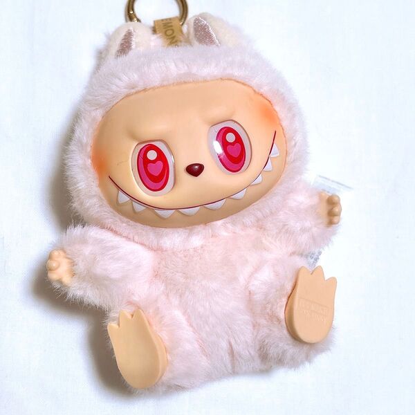 *難あり* ラブブ Labubu ぬいぐるみキーホルダー ぬいぐるみ ピンク ハート