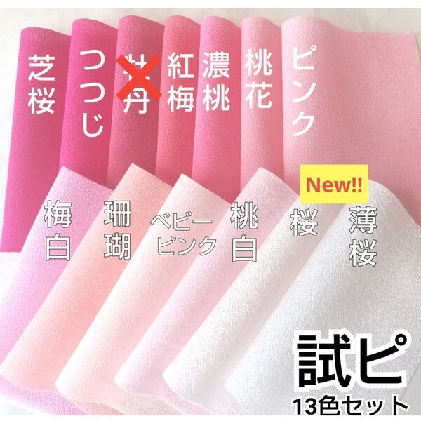 試ピ 牡丹品切れ→サーモンピンク