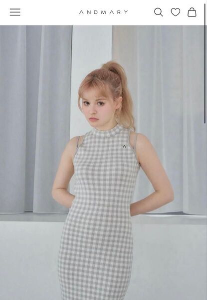 アンドマリー andmary Daisy knit dress ワンピース マーメイドワンピ タイトワンピ