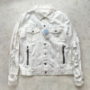 【新品未使用】BALMAIN バルマン DESTROY DAMAGED DENIM JACKET デニムジャケット Gジャン M