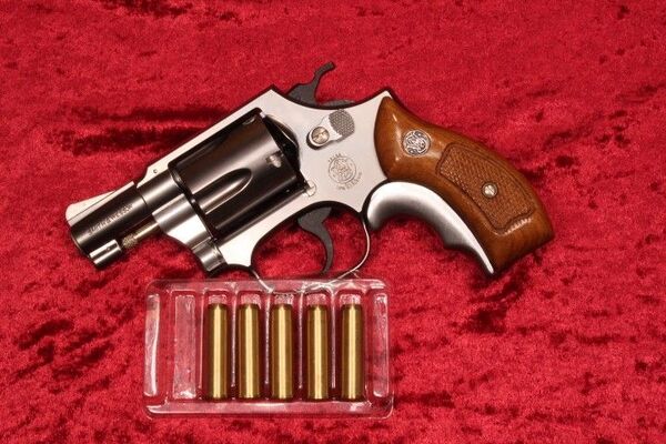 マルシン S&W M60 チーフスペシャル 2インチ メタルカートリッジ 木製グリップ グリップアダプター ガスリボルバー M36