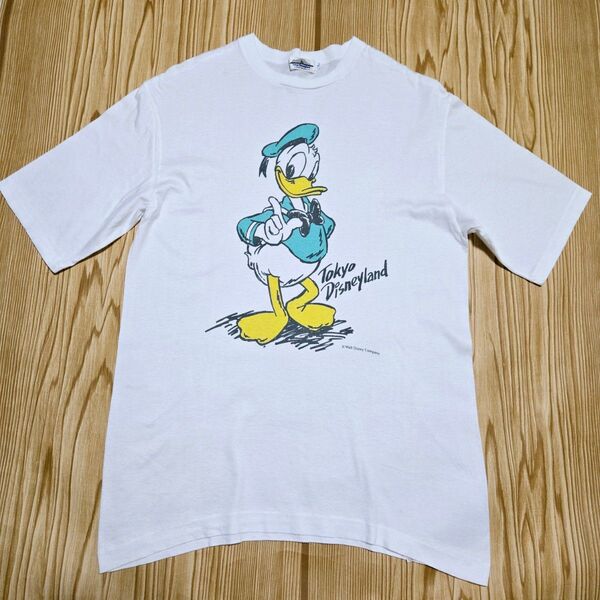 80s 90s オールドディズニー 東京ディズニーランド ドナルドダックTシャツ ミッキーマウス
