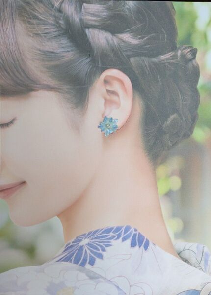 ハンドメイド 紫陽花ピアス