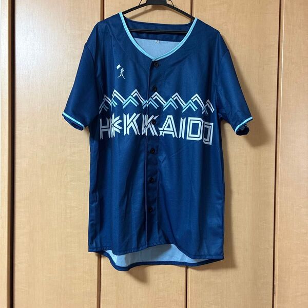 北海道日本ハムファイターズ ベースボールシャツ ネイビー Fサイズ