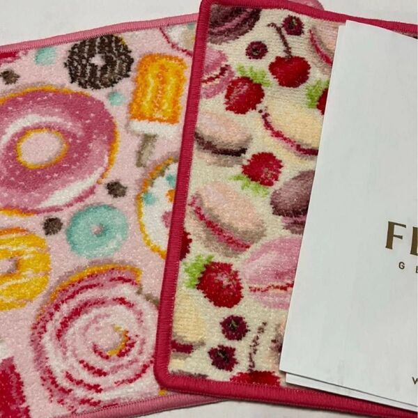 新品 ラッピング付 フェイラータオルハンカチ FEILER マカロン柄 ドーナツ柄 ブランドタオルハンカチ