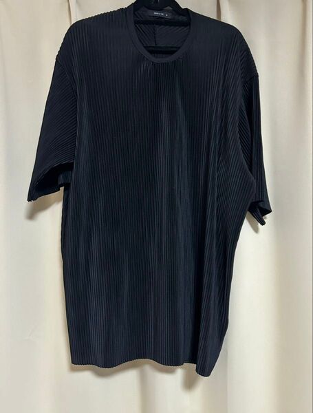 【新品】COMME CA ISM コムサイズム プリーツトップス 黒 M 半袖 カットソー プリーツプリーズ L