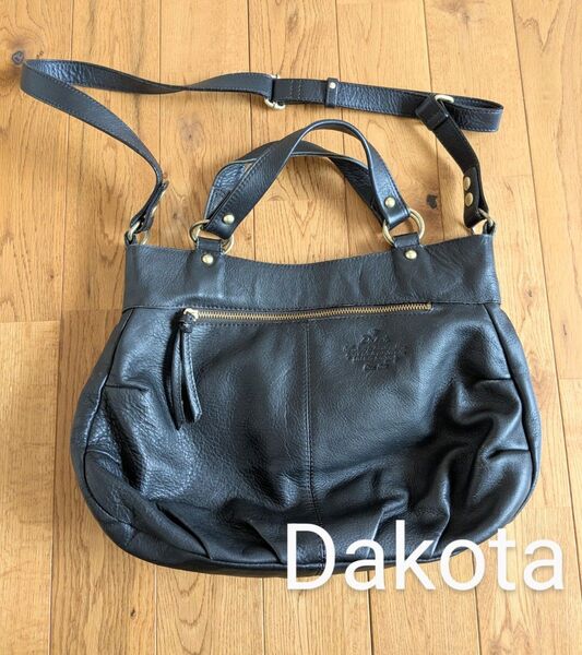 Dakota(ダコタ) 黒 2way 本革 レザーショルダーバッグ