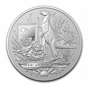 2022年 オーストラリア『コート オブ アームス 紋章・ニューサウスウェールズ州』純銀 1オンス 銀貨