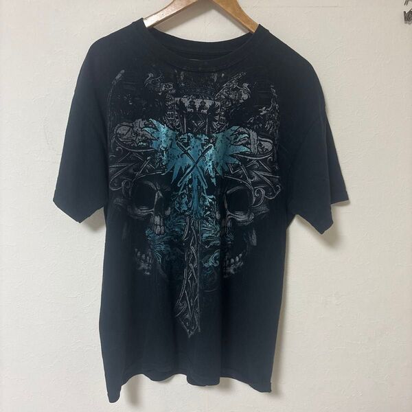 MMA ELITE 90s 00s Affliction TAPOUT sk8 y2k 半袖プリントTシャツ 古着 Tシャツ