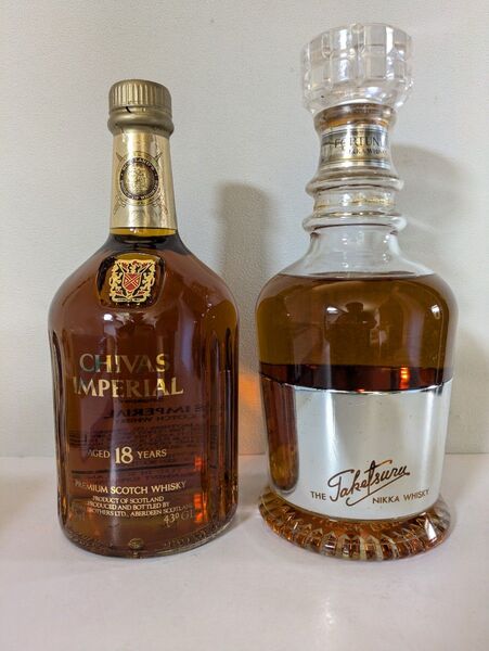 古酒2本セット NIKKA竹鶴フォーチュン'80 CHIVAS IMPERIAL18年プレミアム