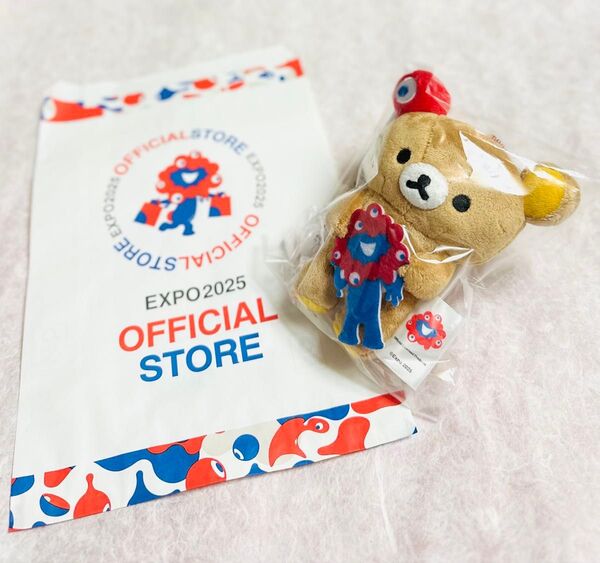 EXPO2025 大阪関西万博 リラックマ ミャクミャク コラボ ぶらさげぬいぐるみ キーホルダー 大丸松坂屋限定 紙袋付