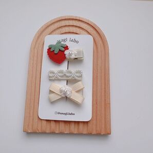 131 リボン ベビー ヘアクリップ キッズ ヘアピン プチギフト ヘアアクセサリー