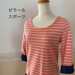 ゼラールスポーツ 元町ゼラール レディーストップス ボーダー 七分袖 チュニック