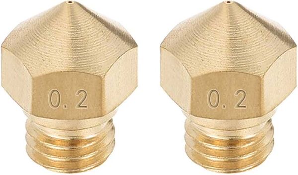 uxcell 3Dプリンターノズル2個 ノズル0.2mm 1.75mm M7
